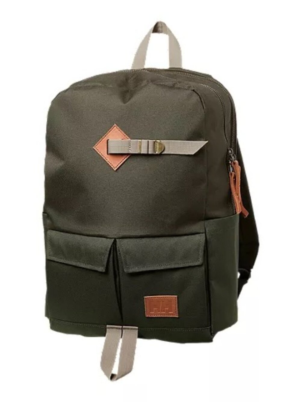 Helly Hansen Olive Green Backpack with Tan Accents